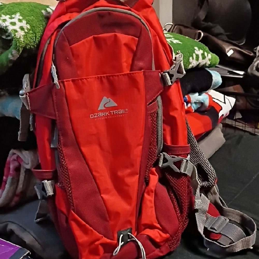 Ozark Trail Red Backpack Durable Outdoor Design